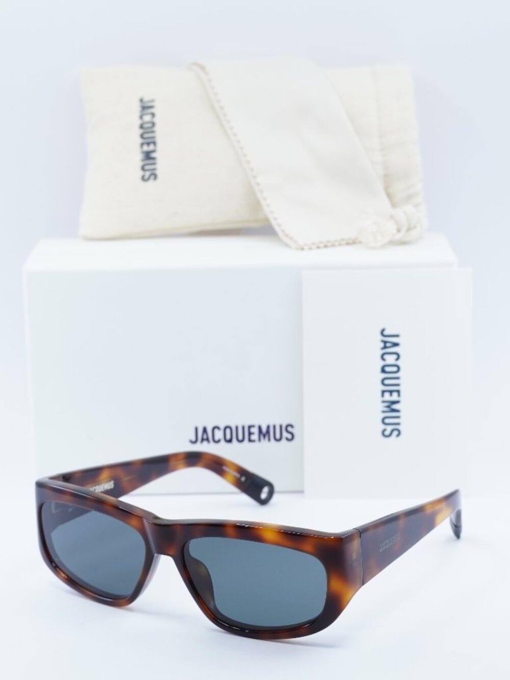 Jacquemus PILOTA JAC/2 C4 Square Sunglasses - Havana\Grey